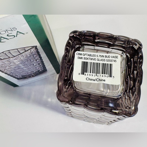 Mikasa Crystal Basketweave Vase NIB - Picture 5 of 11